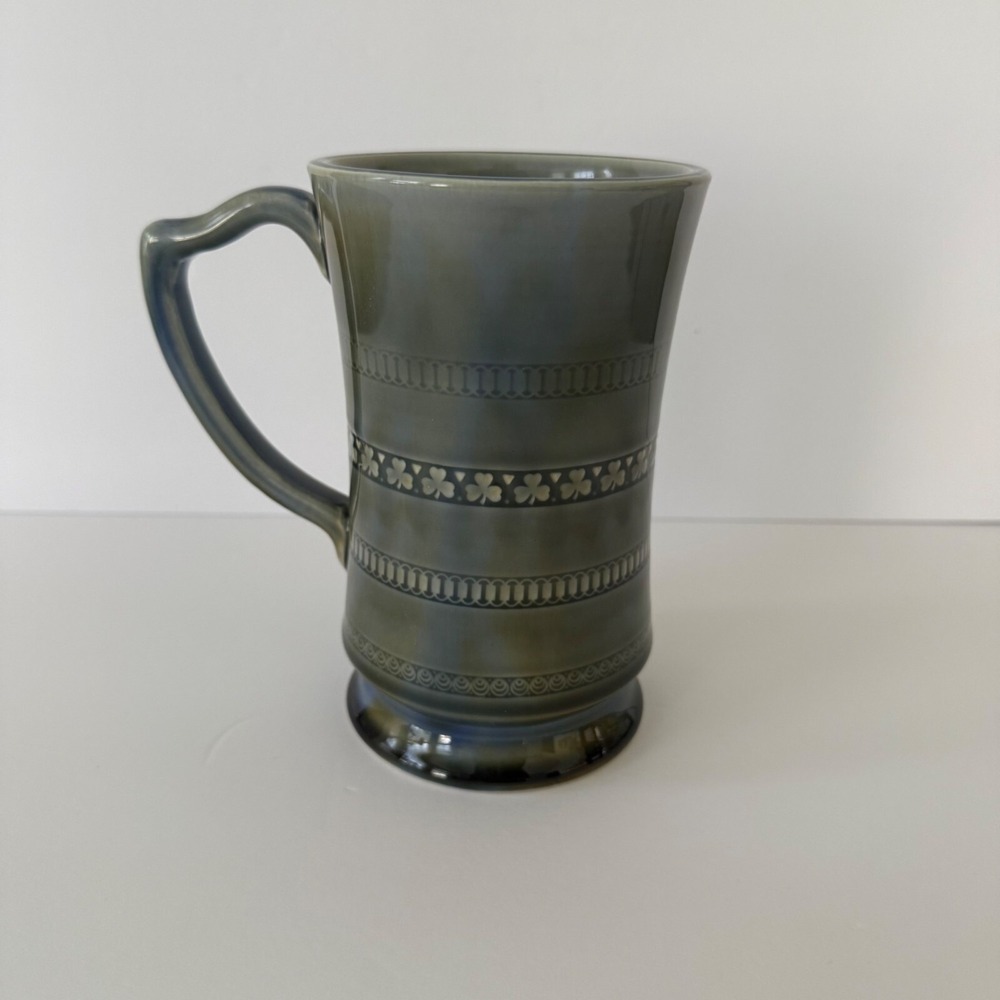 Irish Stoneware Mug With Celtic Designs Made In Ireland 6" Tall